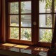 Carrelage rouge ancien en terre cuite émaillée - rebord de fenêtre chambre