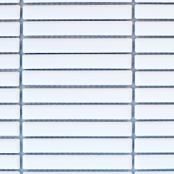 Carrelage faïence mosaïque Stick - coloris blanc mat - photo d'ambiance trame seule zoomée