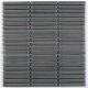 Carrelage faïence mosaïque Stick - coloris gris anthracite brillant - photo trame seule