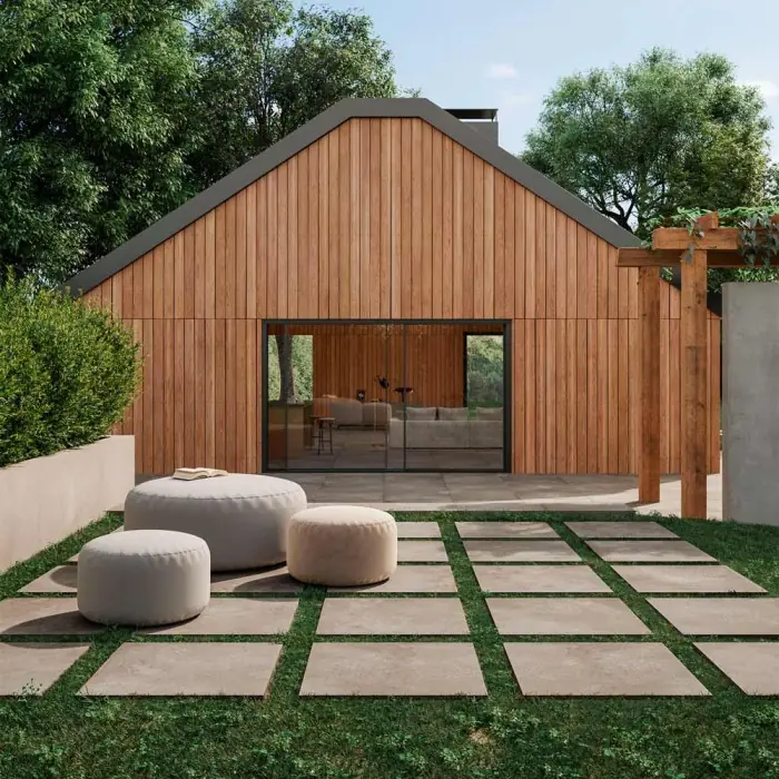 terrasse carrelage effet terre cuite Pigmento Fango