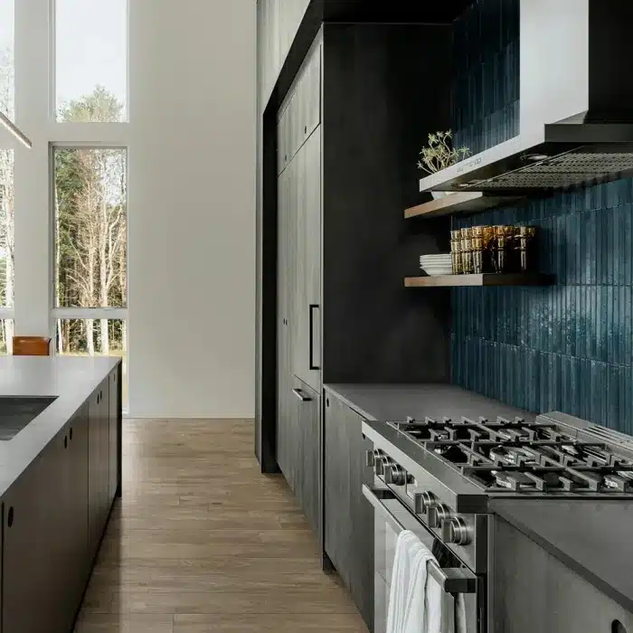 Carrelage Look Blu Yubi 3D, bleu profond, surface en relief 3D
