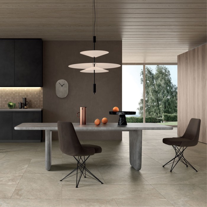 Carrelage effet pierre en cuisine Anthology desert