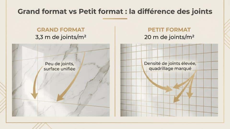 différence de joints entre grands et petits formats